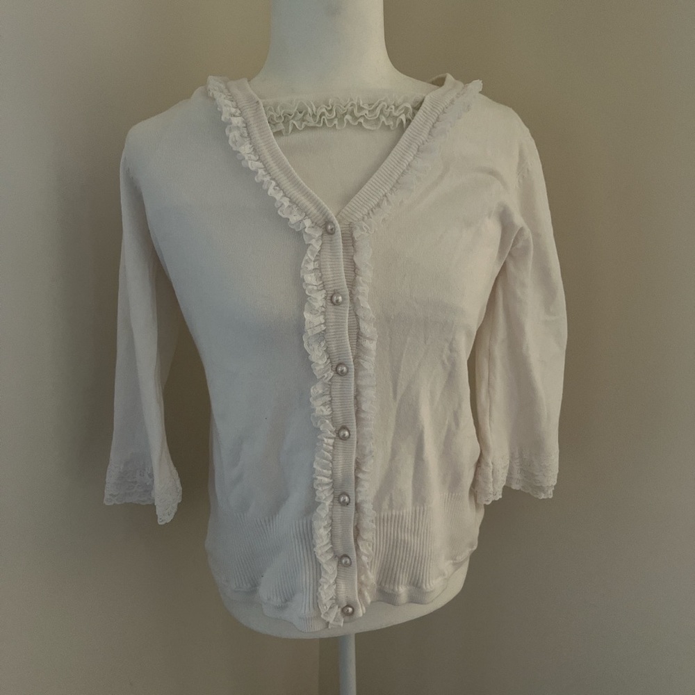 White Lace Cardigan